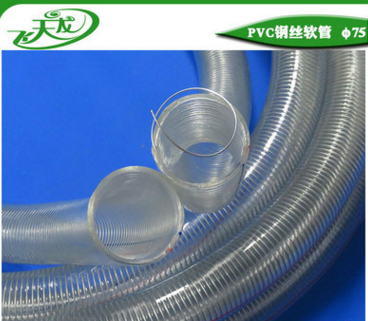 内径75 3寸 优质无毒无味钢丝软管 PVC塑料软管 透明软管图2