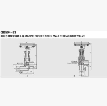 GB/T595-2008船用外螺纹青铜截止阀图3