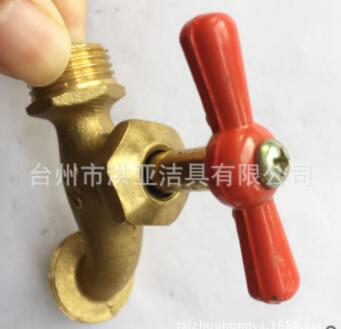 南美黄铜翻砂水龙头轻型 1/2*3/4慢开抛砂美制水嘴锌合金手柄图2