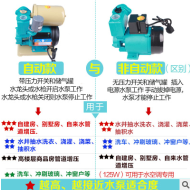 名磊全自动冷热水自吸泵家用自动220v水井抽水增压水泵一件代发图2