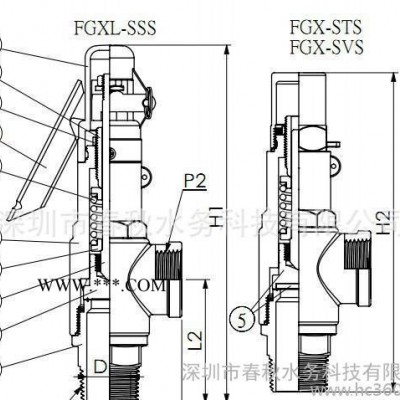 台湾不锈钢安全阀  卫生级安全阀 弹簧式安全阀 FGX-SS