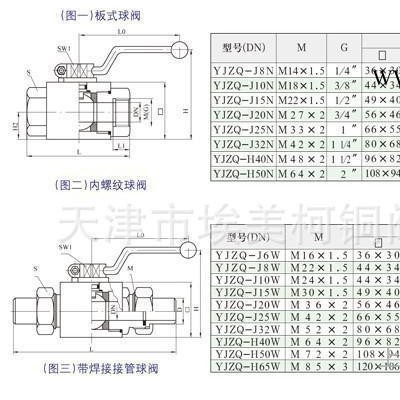 天津守训 YJZQ-J25N 高压液压球阀 不锈钢阀门 不锈