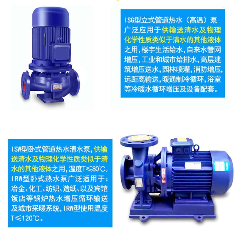 ISG50-125I型单级单吸立式直联离心泵厂家博泵清水泵图3