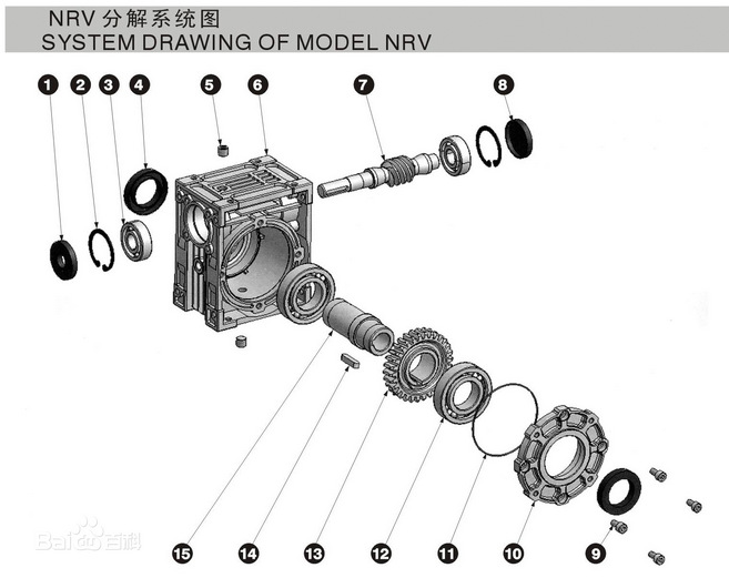 rv减速机分解图1