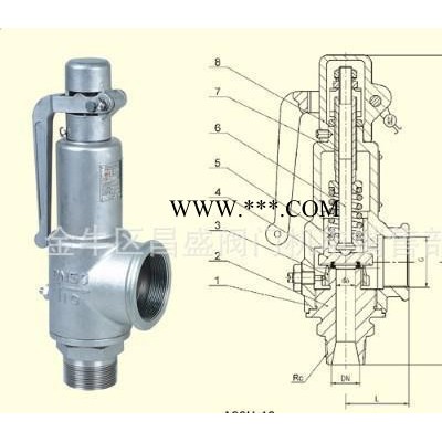 永一安全阀/罗浮安全阀/不锈钢安全阀A28W-16P/A28