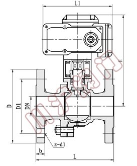  ZAJQ电动调节球阀,结构图