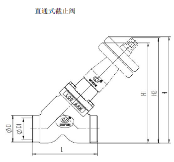 东阀直通式截止阀DN40图2